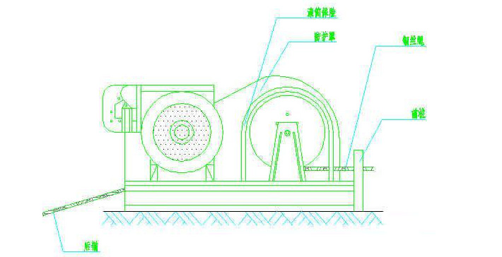 JK型快速卷扬机结构示意图 
