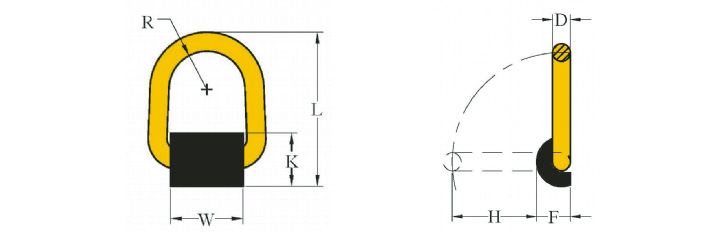 YOKE焊接起重吊点结构尺寸图片