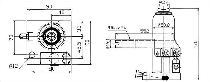 NPD-1.5-5 MASADA二段式液压千斤顶尺寸图片