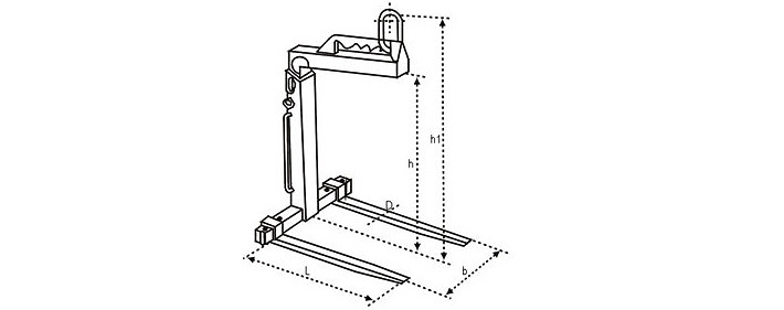 手动平衡吊叉结构尺寸图片