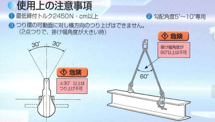 SBT型鹰牌螺旋式锁紧吊夹具注意事项