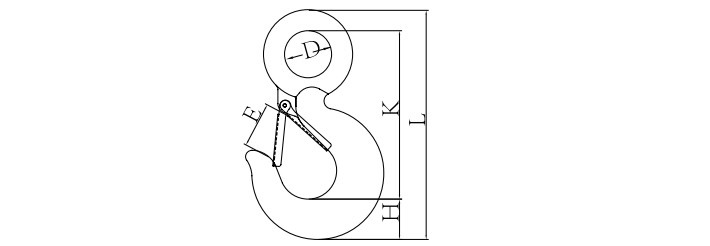 80级眼型自锁吊钩结构尺寸图片
