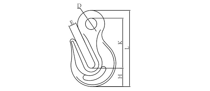 G80眼型抓钩结构尺寸图片