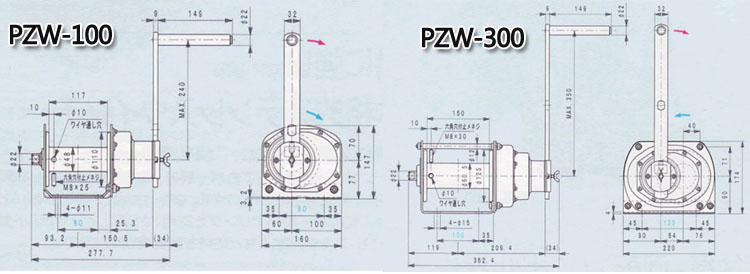 PZW型FUJI镀锌手摇绞盘技术参数