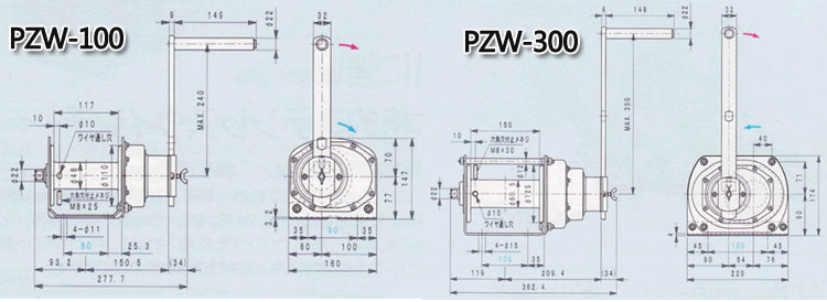 FUJI PZW型镀锌手摇绞盘技术参数