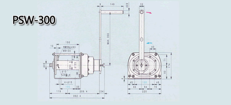 FUJI PSW型手摇绞盘技术参数