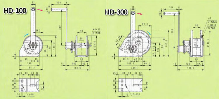 FUJI HD型手摇绞盘技术参数