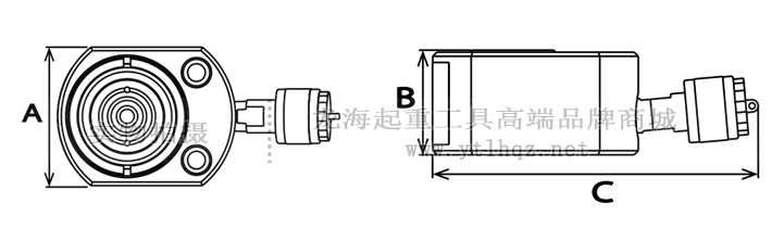 CTS超薄型液压千斤顶尺寸图