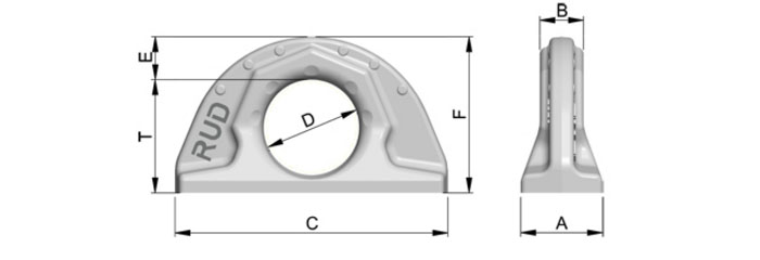 ABA型焊接型吊点尺寸图