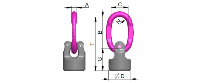 WPPH-B路德焊接型吊环尺寸图