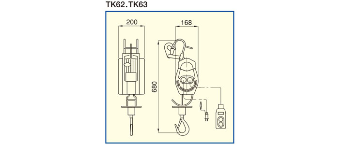 TK型TKK小金刚提升机尺寸图