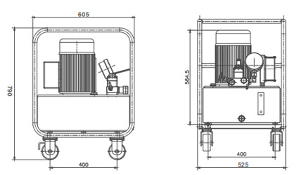 P15/25系列电动液压泵尺寸图