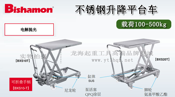 Bishamon不锈钢移动升降平台图片
