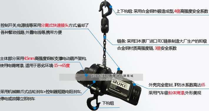DH-500舞台环链电动葫芦优势详解图