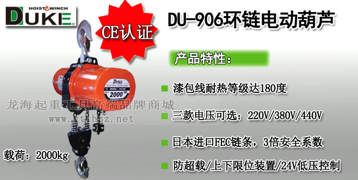 DU-906环链电动葫芦图片