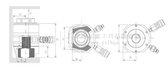 LSBST型螺栓拉伸器尺寸图