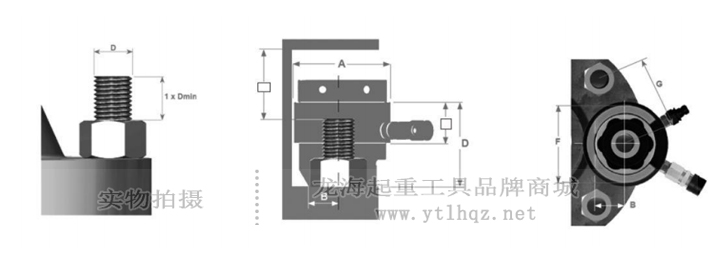 LSBTG型液压螺栓拉伸器尺寸图