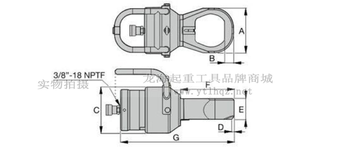 LSPNS型液压螺母破切器尺寸图