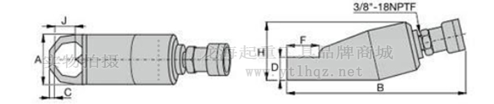 LSPNC型液压螺母破切器尺寸图