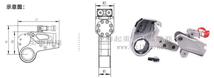 中空式液压扳手尺寸图