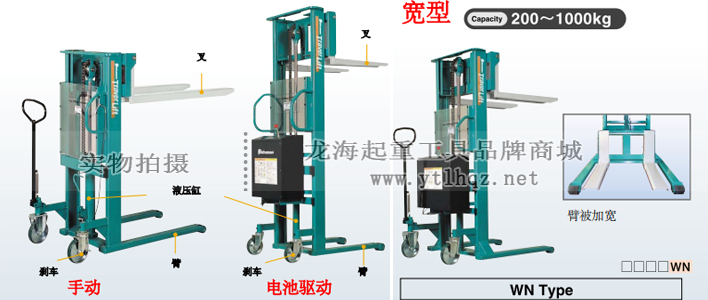 常见的物流装卸搬运工具有：液压堆高车