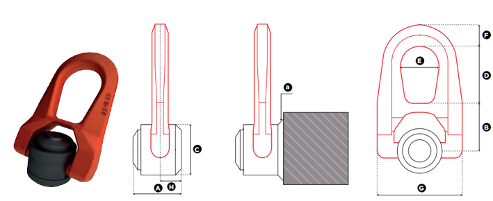 WE.DSR型卢森堡焊接吊点尺寸图